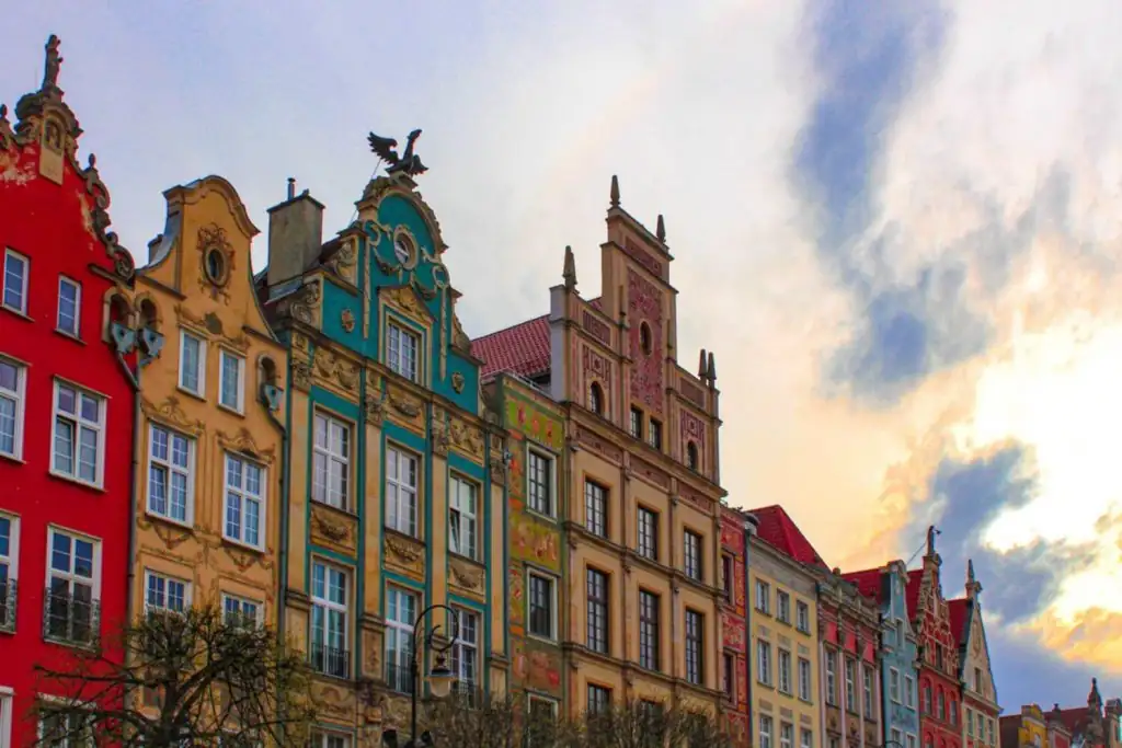 Ein Historische Häuserzeile in Danzig - Gdańsk, Polen