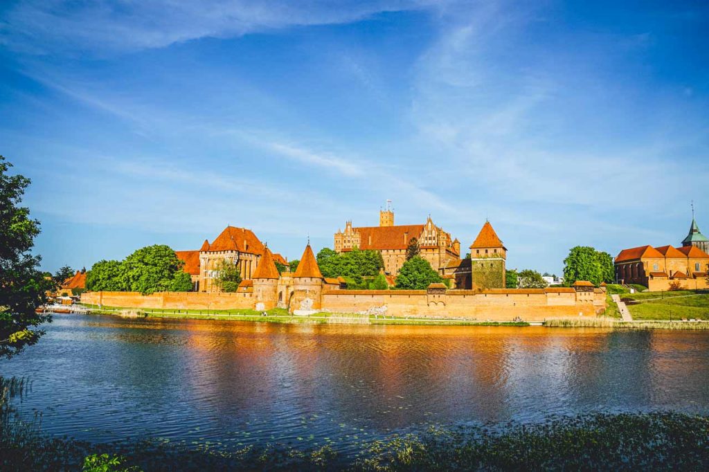 Die Marienburg in Polen, die größte Backsteinburg der Welt, ein UNESCO-Weltkulturerbe.