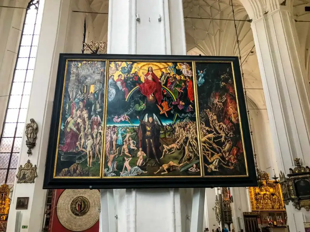 Weltgerichts-Triptychon von Hans Memling in der Marienkirche Danzig – Darstellung von Himmel und Hölle mit Christus als Richter im Zentrum